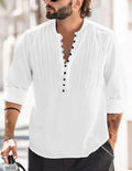 2023 Men's Casual Button-Up Cotton Linen Shirt