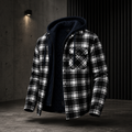 Hooded Flannel Shirt Jacket