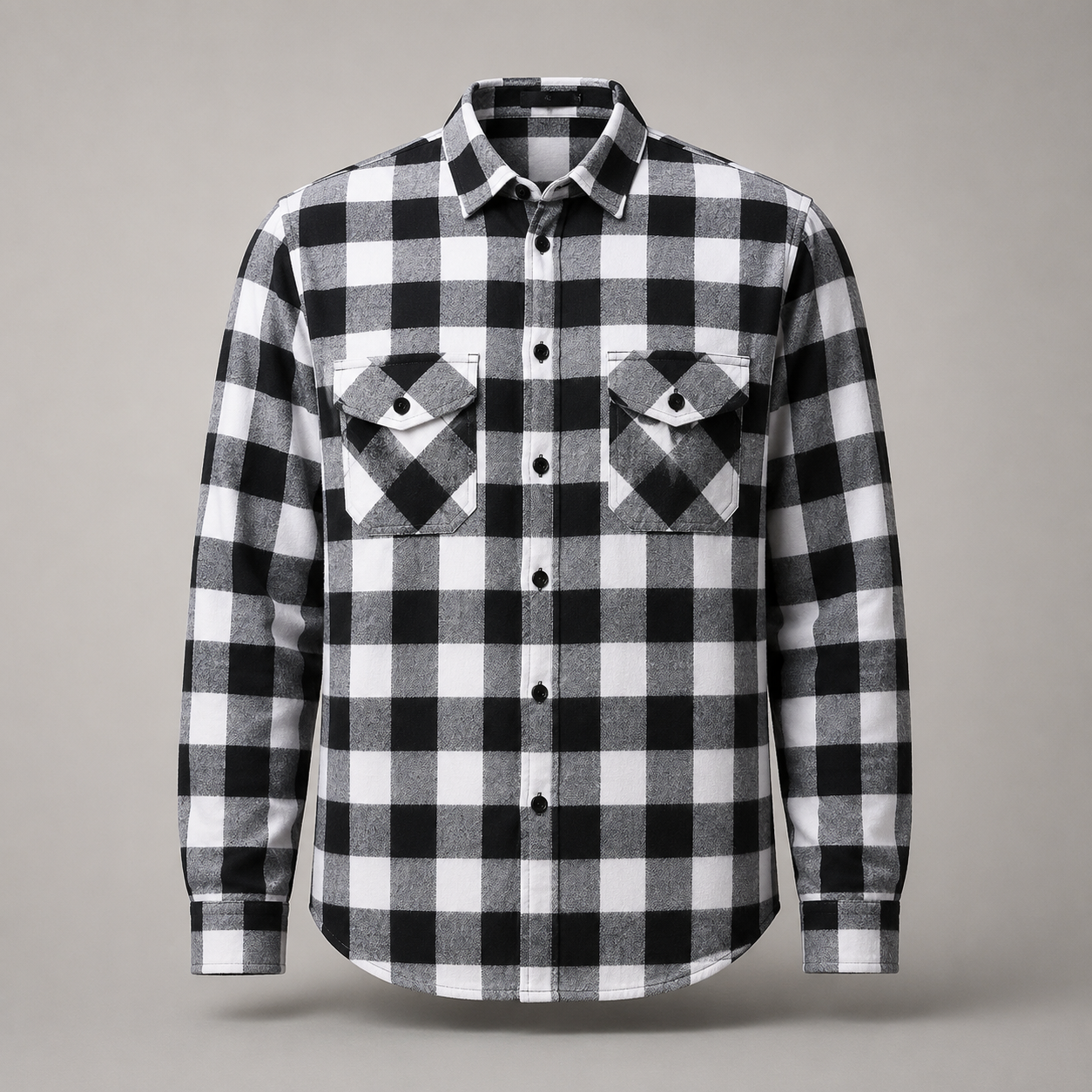 Oversized Plaid Shirt Jacket