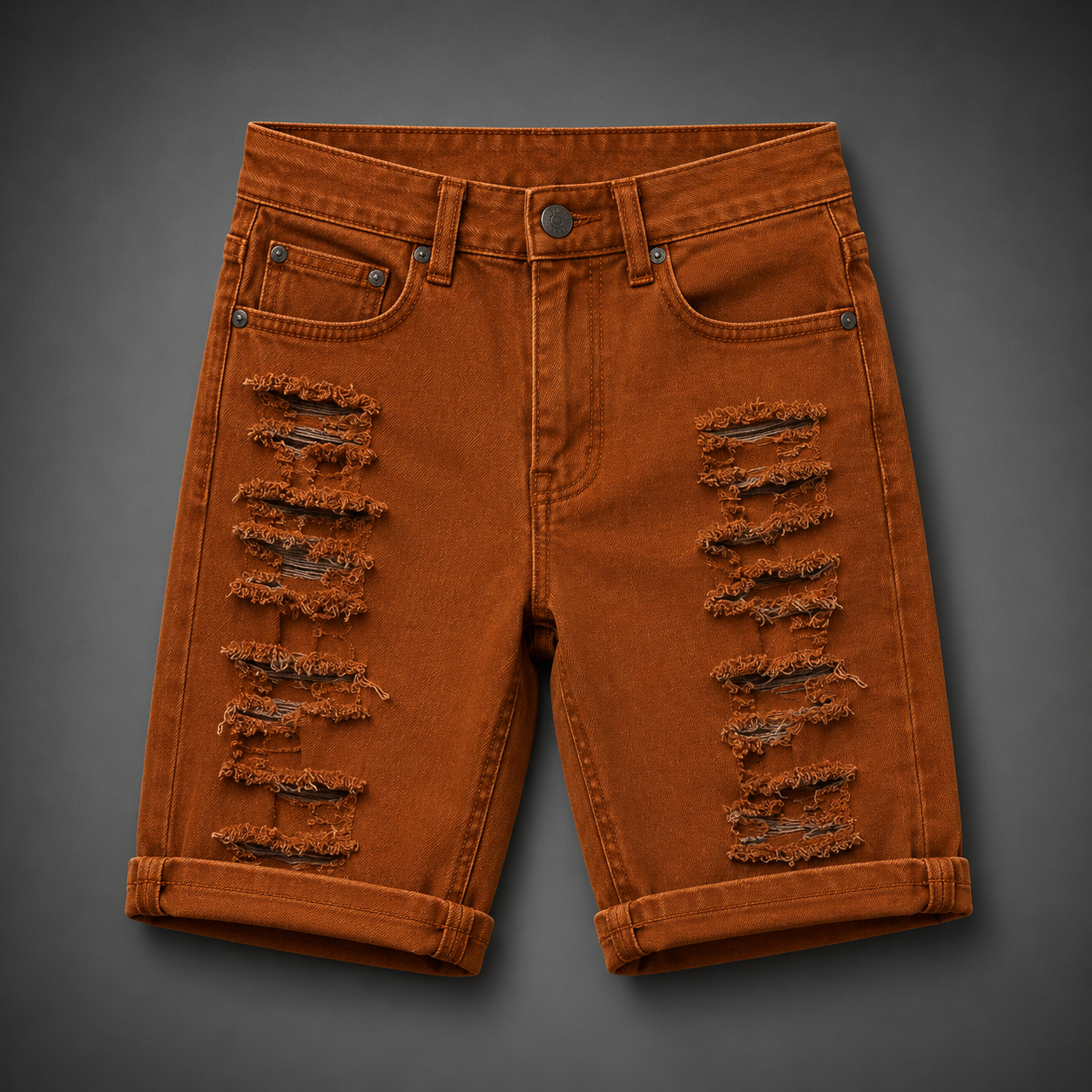 Washed Denim Shorts