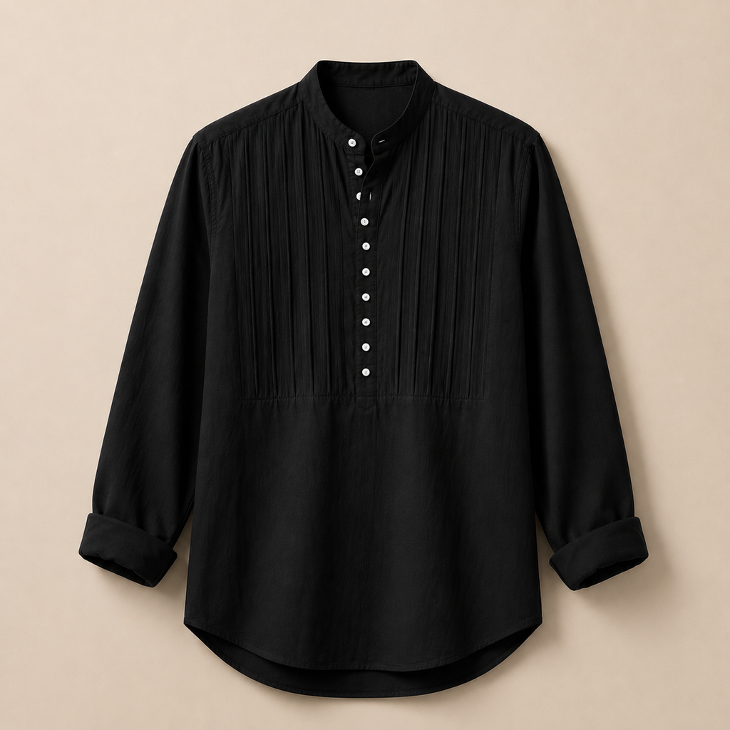 Cotton-Linen Button-Up Shirt