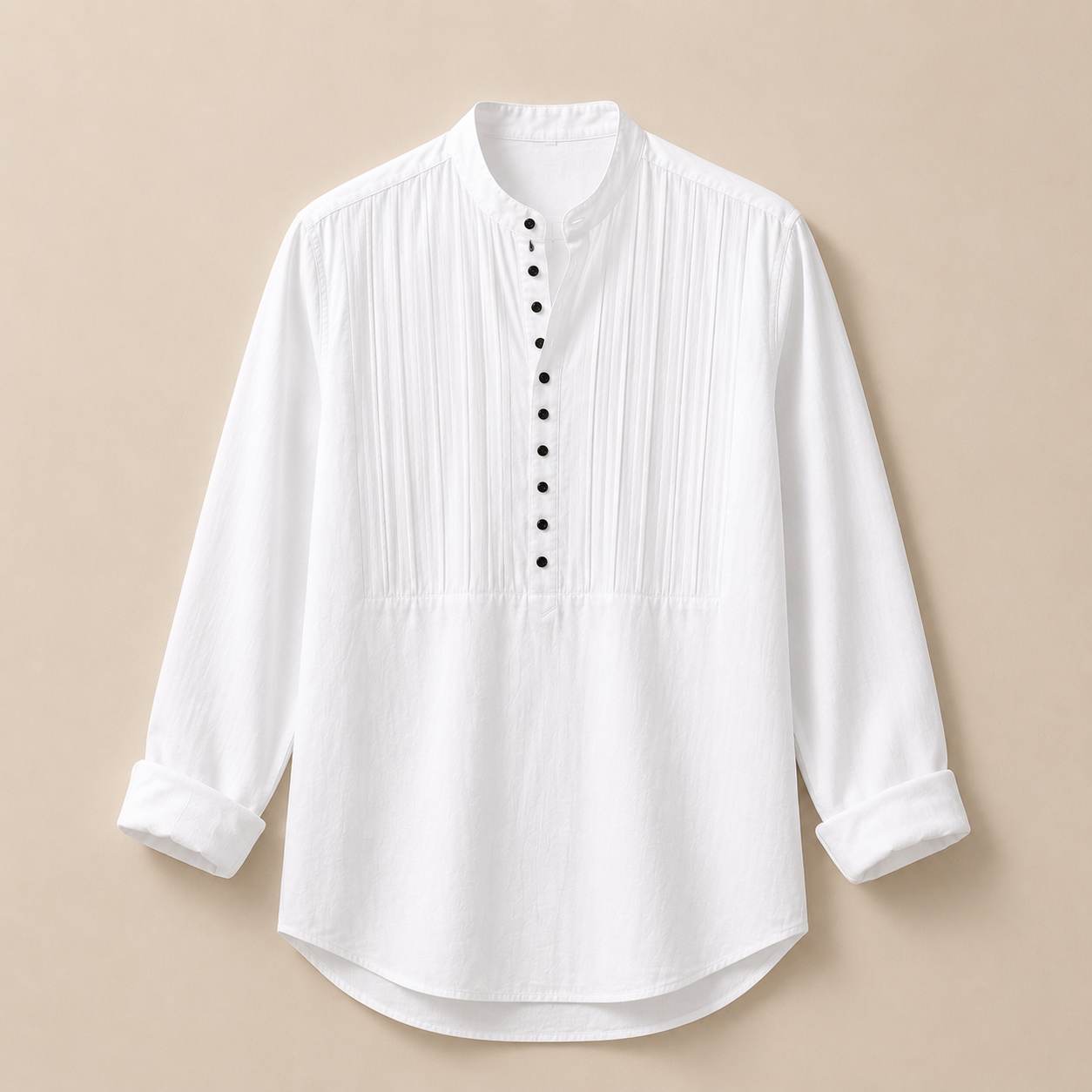 Cotton-Linen Button-Up Shirt