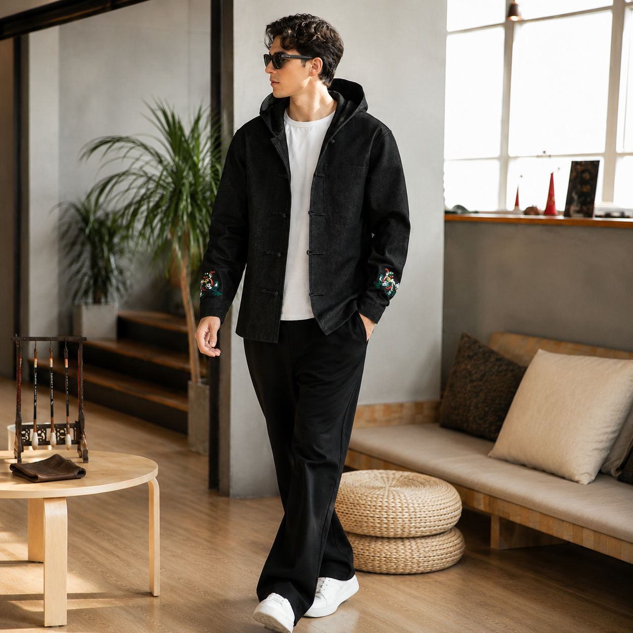 Hooded Denim Jacket
