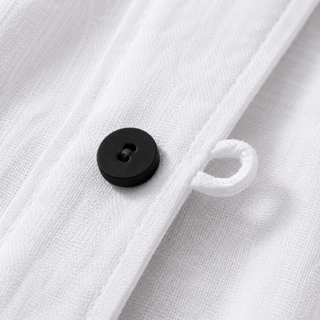 Cotton-Linen Button-Up Shirt