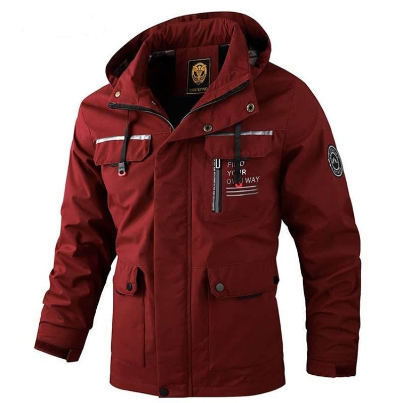 Men's Casual Waterproof Windbreaker Bomber Jacket