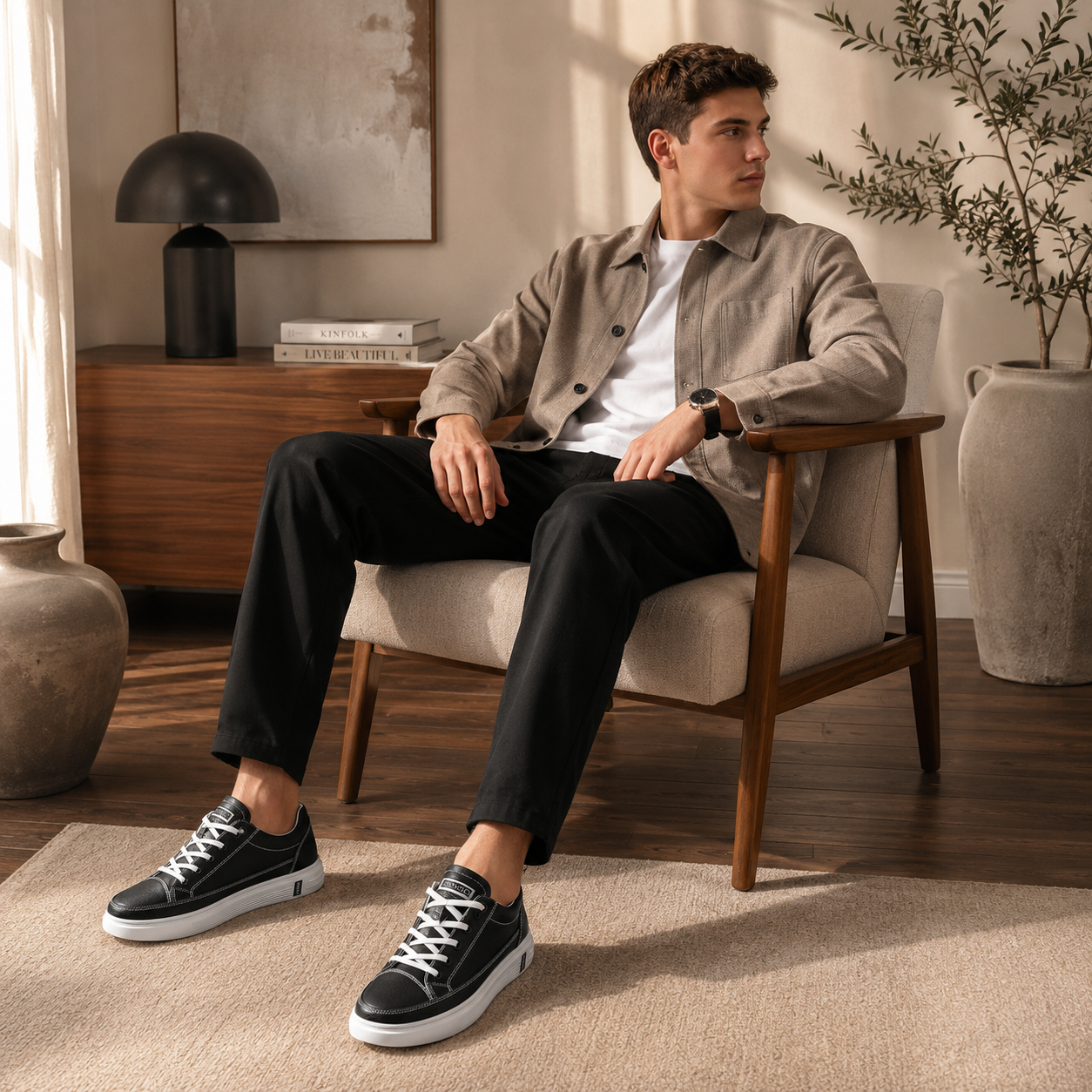 White Leather Sneakers