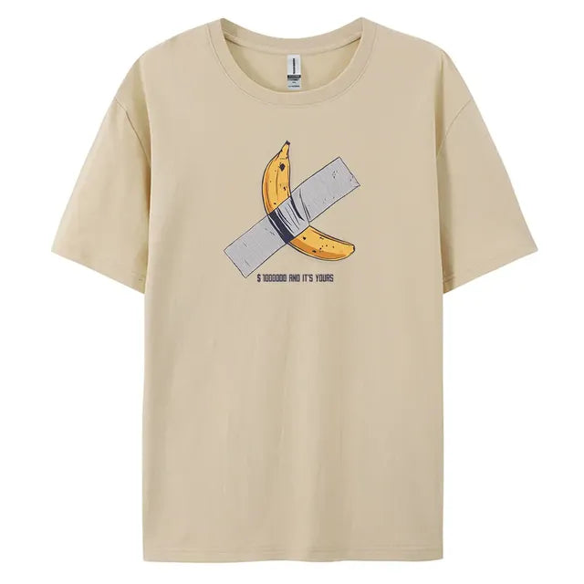 Banana Men's Oversized Casual Cotton T-Shirt